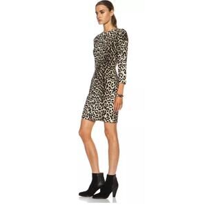 Rag & Bone 100% Silk Leopard Print Short Dress - Size 8
